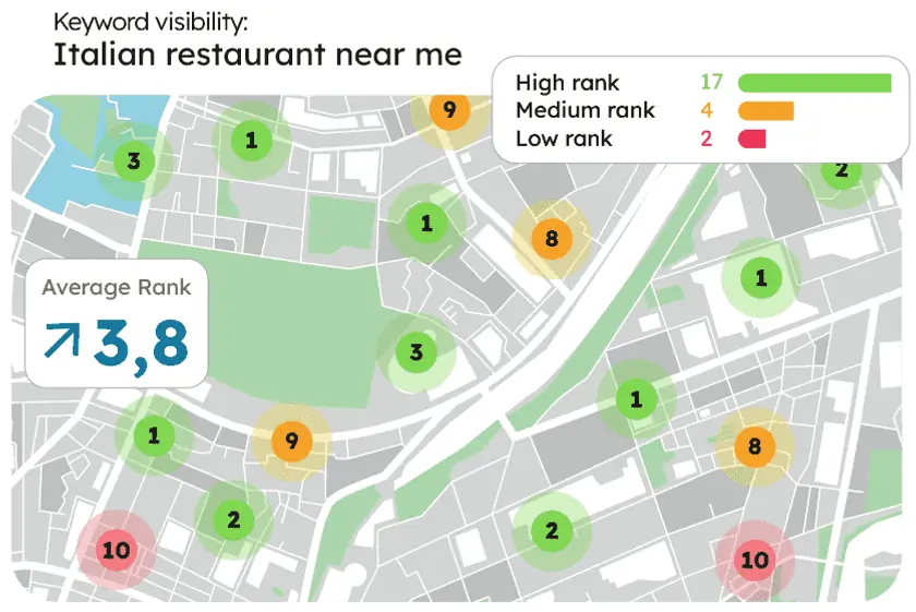 Interfaz de Google Maps mostrando restaurantes y direcciones